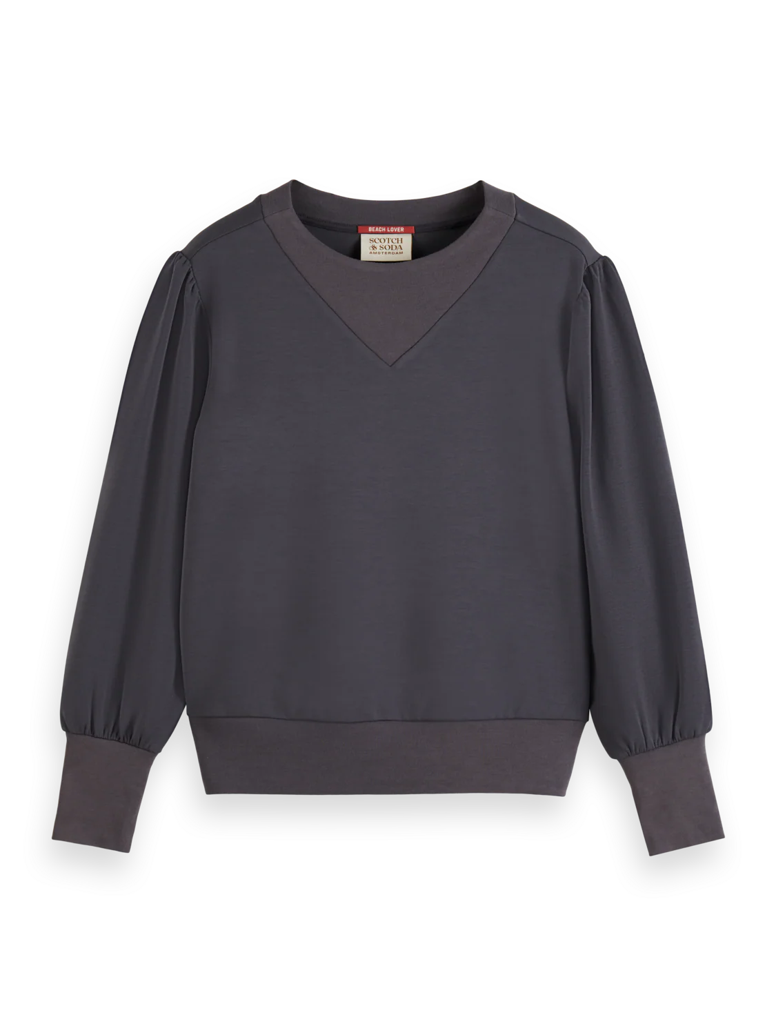 RUCHED YOKE SEAM MODAL SWEATSHIRT - Image 6