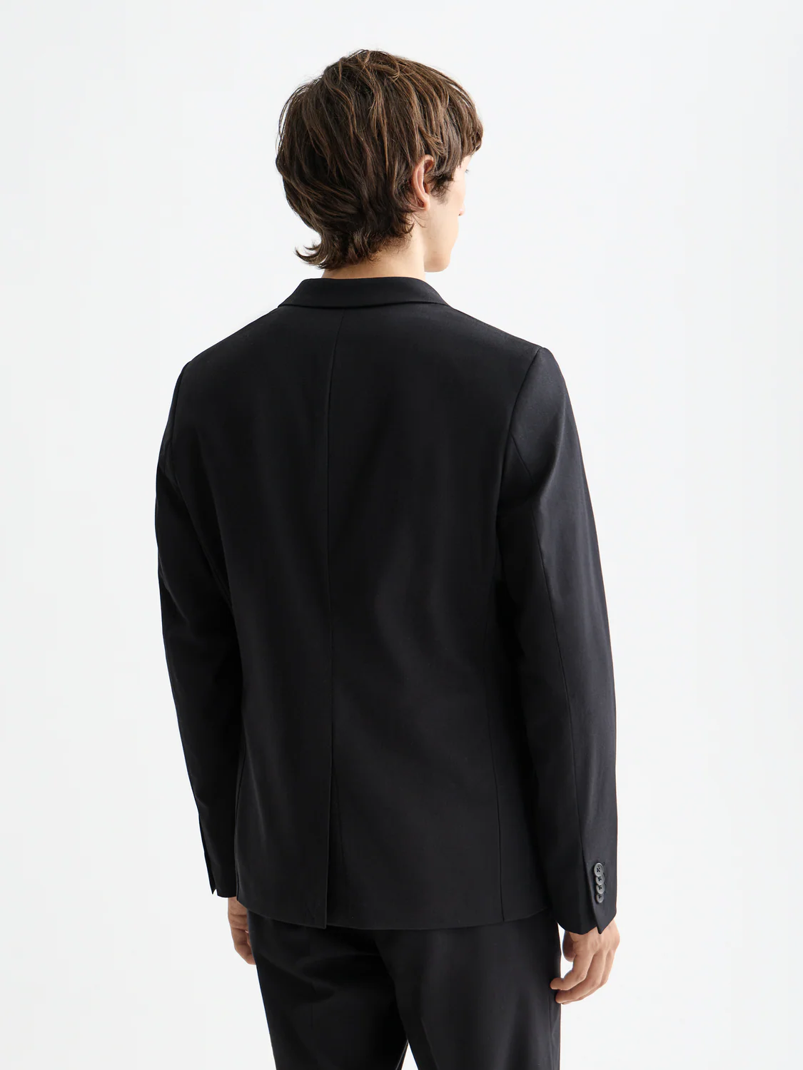 ESSENTIALS UNCONSTRUCTED PEAK LAPEL WOOL BLAZER - Image 11