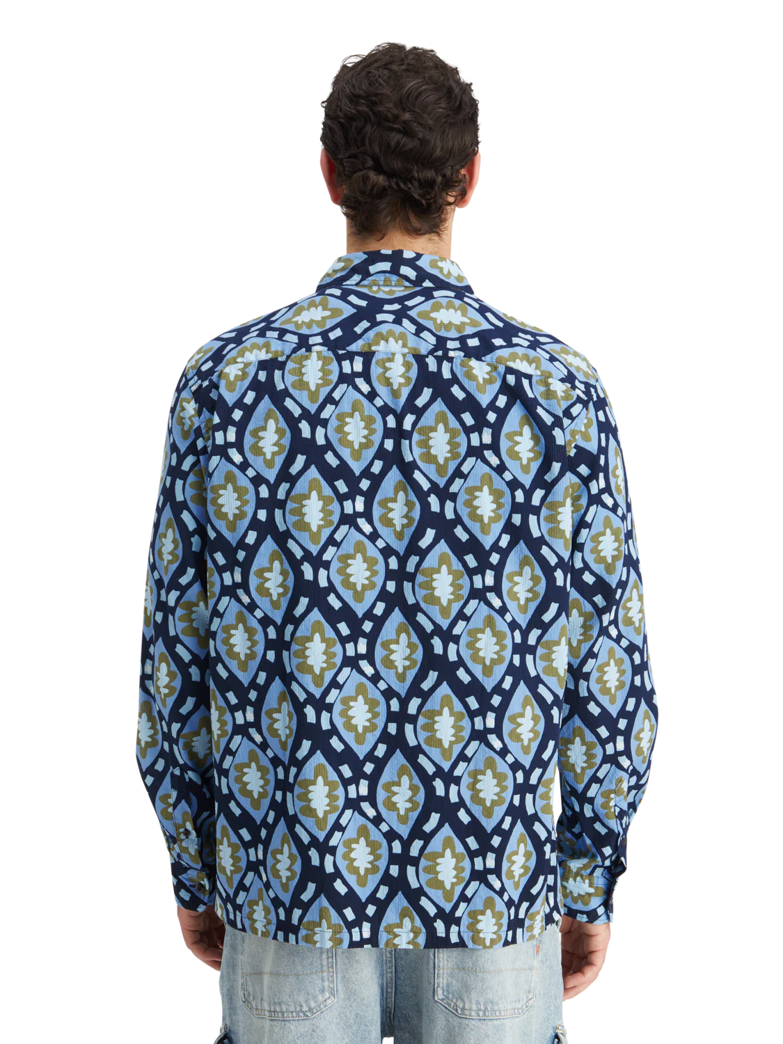 Printed seersucker shirt - Image 10