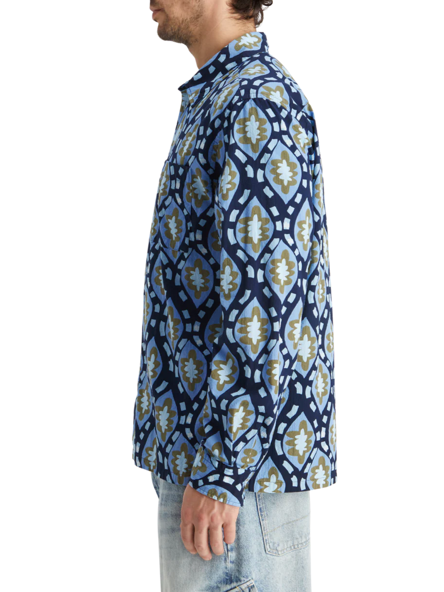 Printed seersucker shirt - Image 15