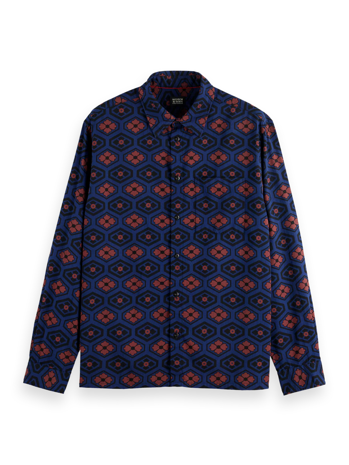 Printed seersucker shirt - Image 3