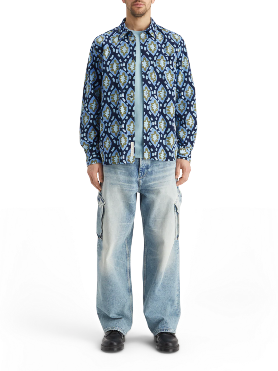 Printed seersucker shirt - Image 9