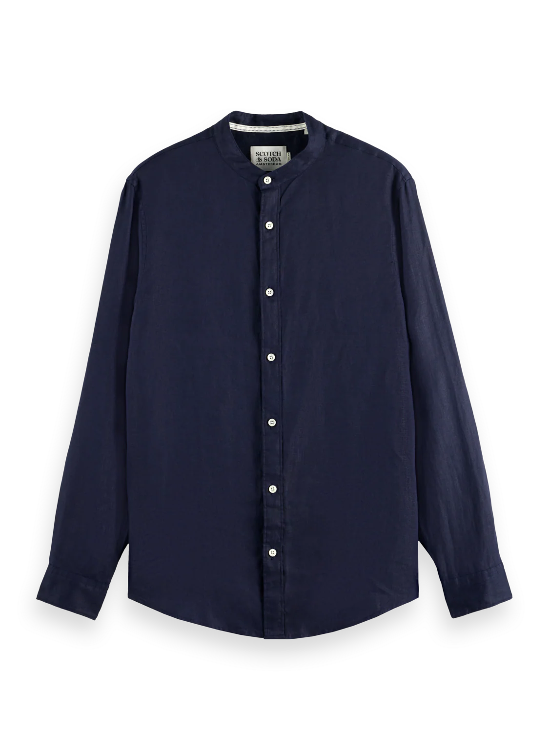 Essentials Collarless Linen Shirt - Image 5
