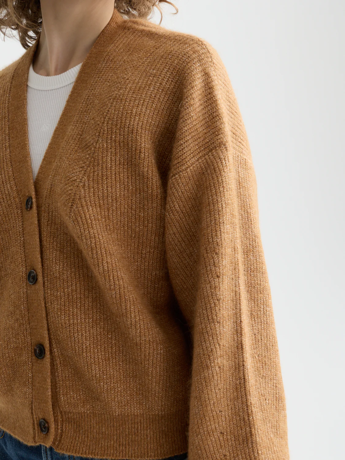 Essentials fuzzy relaxed cardigan - Image 10