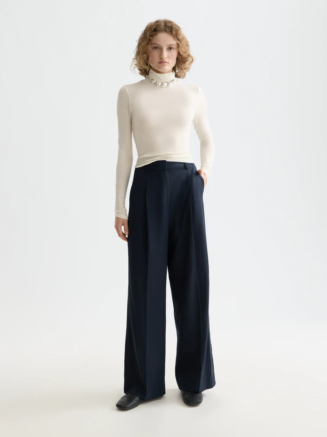 Essentials roll up neck long sleeve top - Image 8