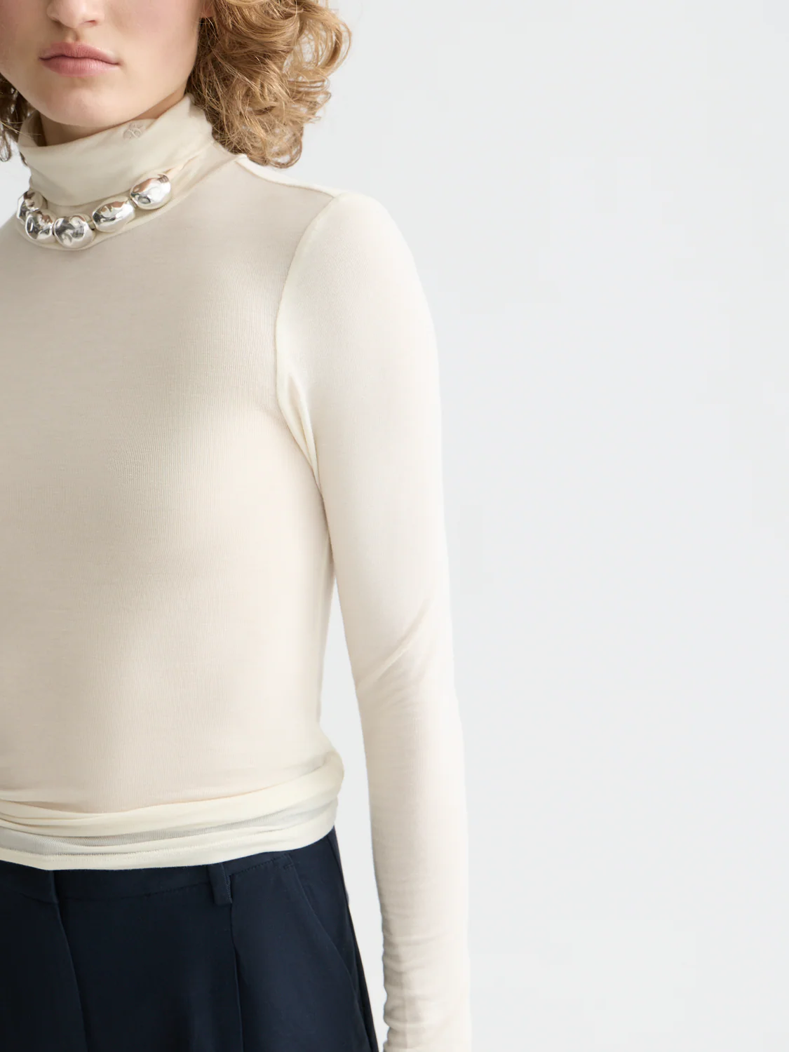Essentials roll up neck long sleeve top - Image 9