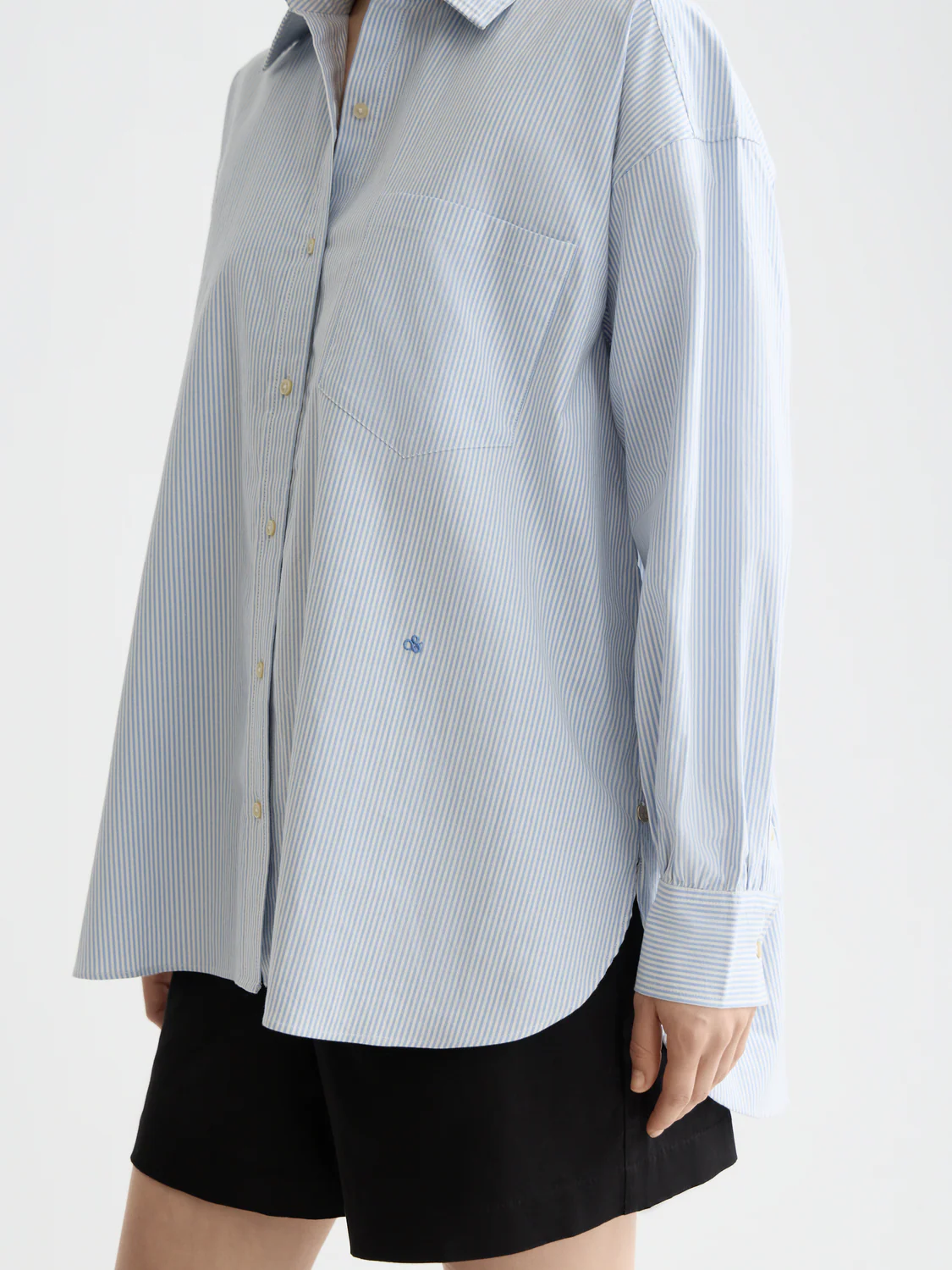 Essentials GIRLFRIEND OXFORD STRIPES SHIRT - Image 4