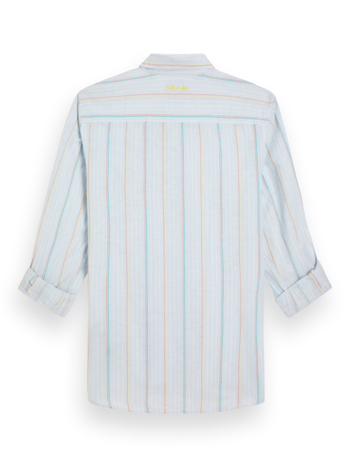 REGULAR FIT YARN-DYED STRIPE COTTON LINEN SHIRT - Image 7