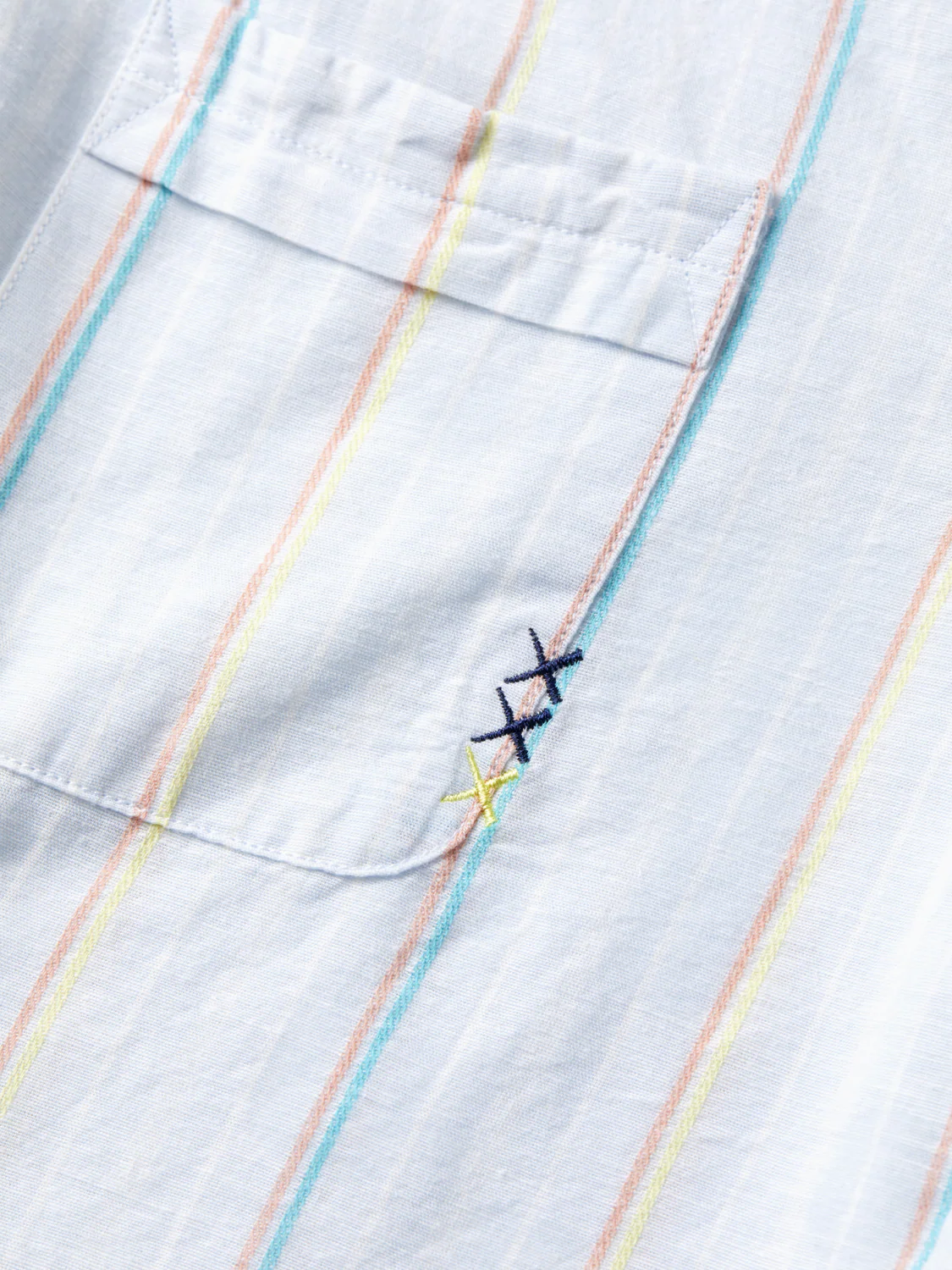REGULAR FIT YARN-DYED STRIPE COTTON LINEN SHIRT - Image 8