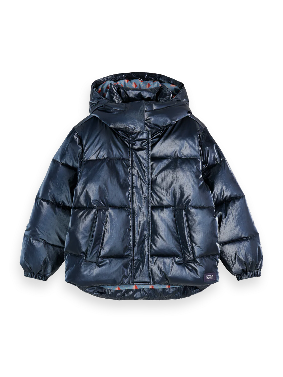 Girls Short metallic puffer jacket - Image 2