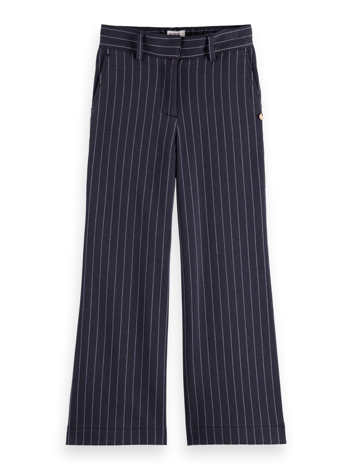 Girls Wide-leg pinstripe pants