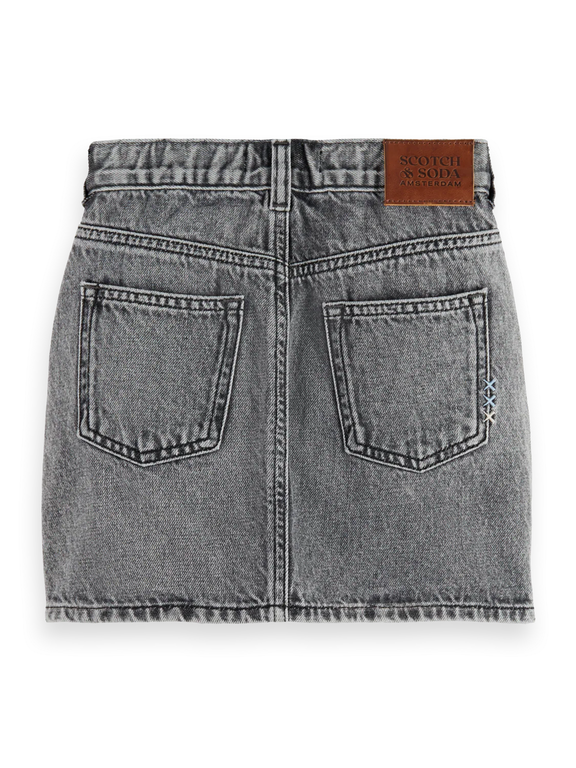 Girls Washed denim mini skirt - Image 2