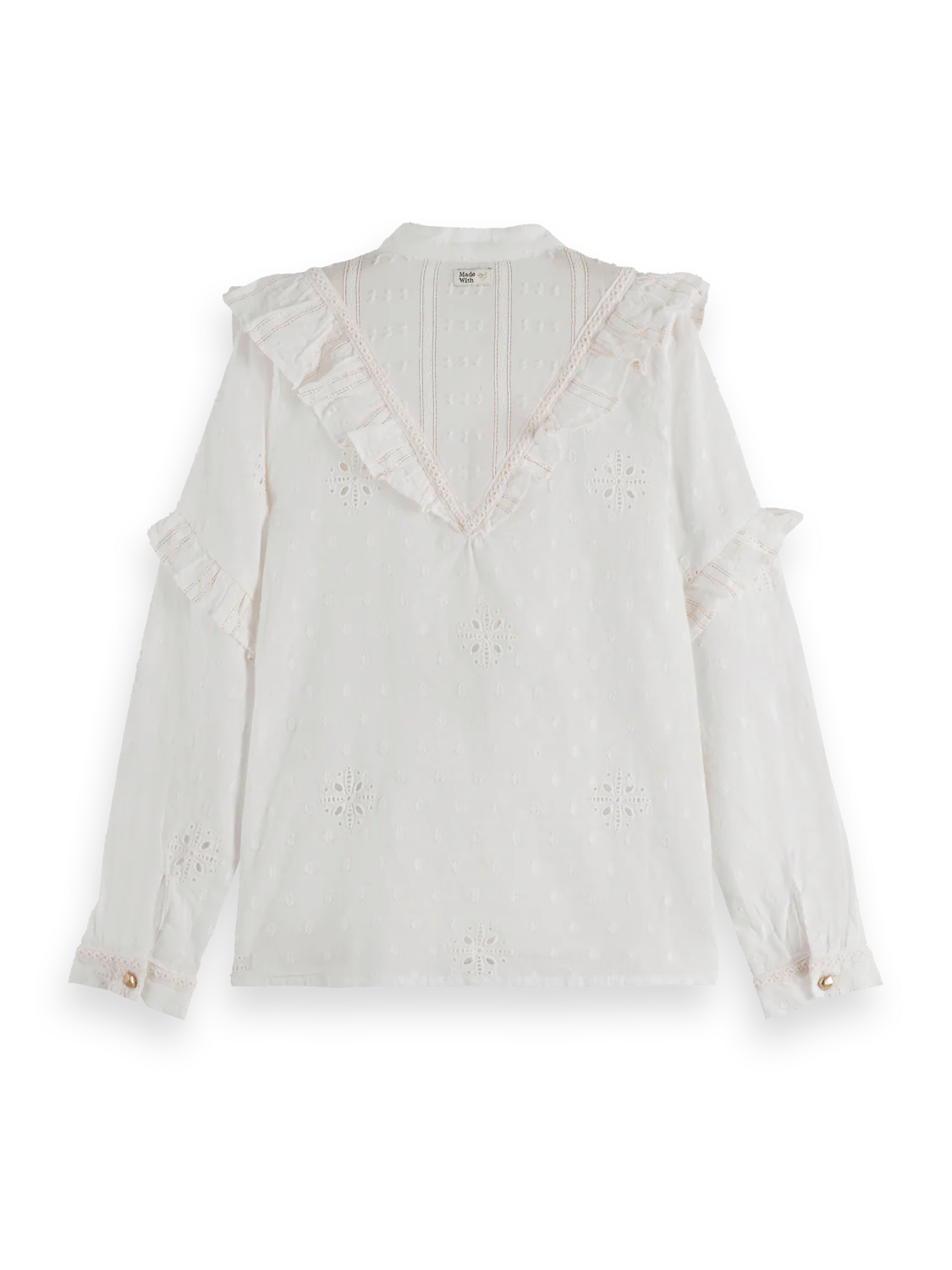 Girls Fancy lurex cotton shirt - Image 2