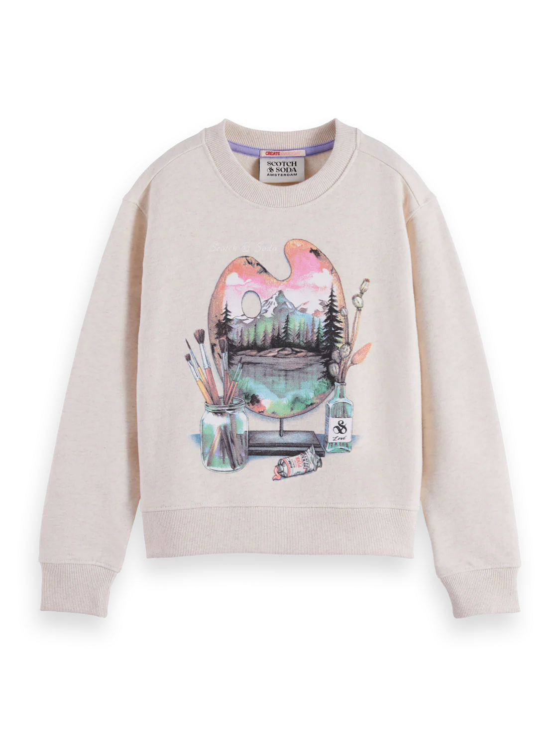 Girls Relaxed artwork crewneck sweatshirt