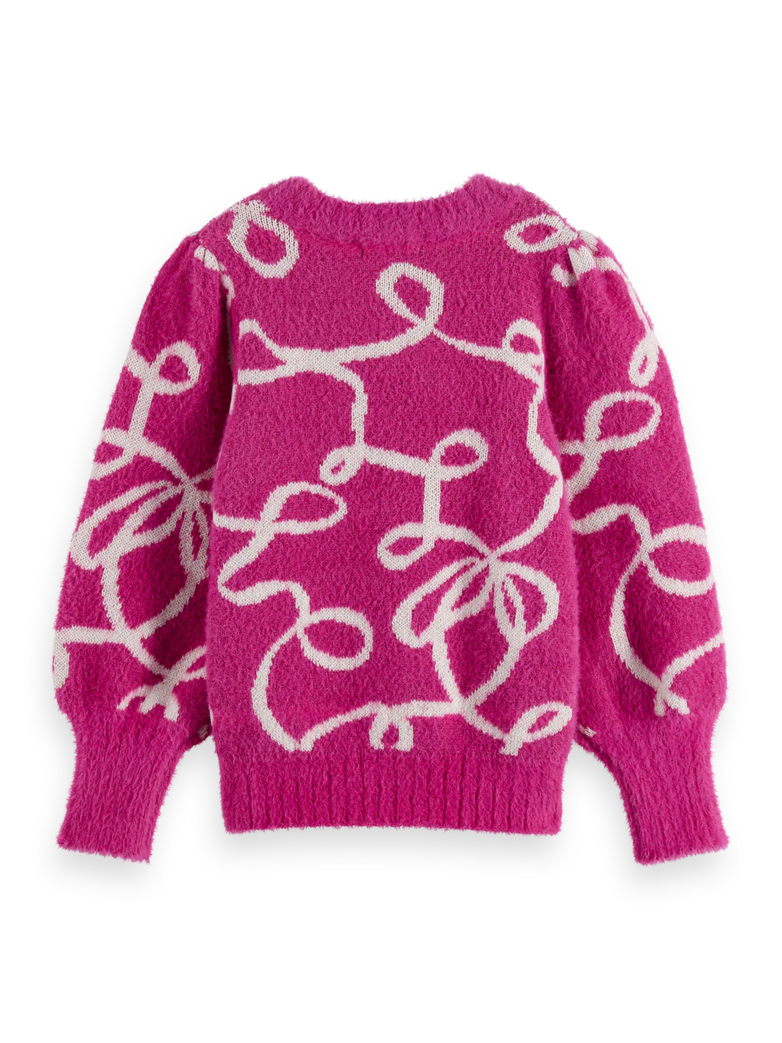 Girls Turtleneck intarsia glitter pullover - Image 3