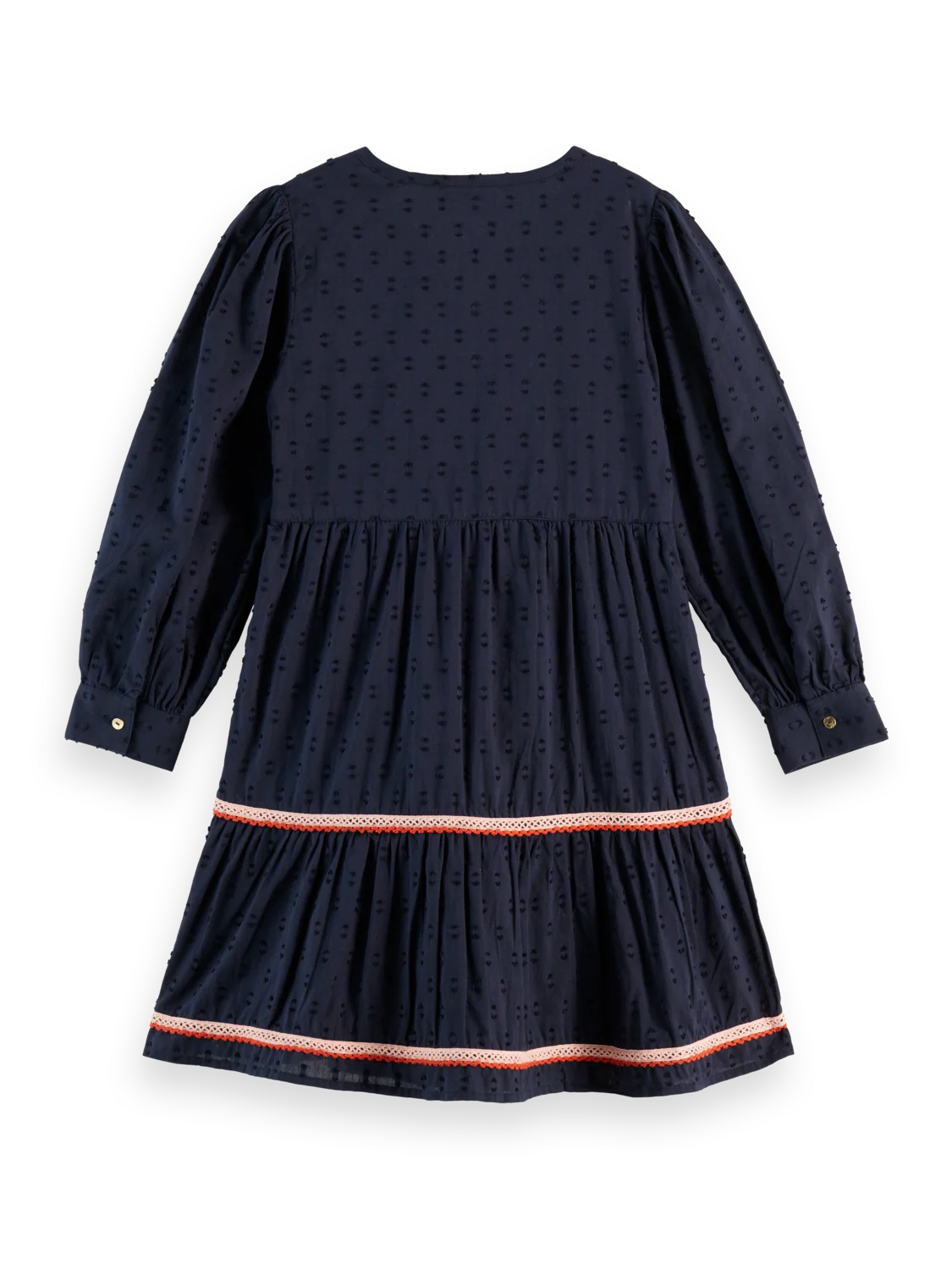 Girls Clip jacquard embroidered dress - Image 2