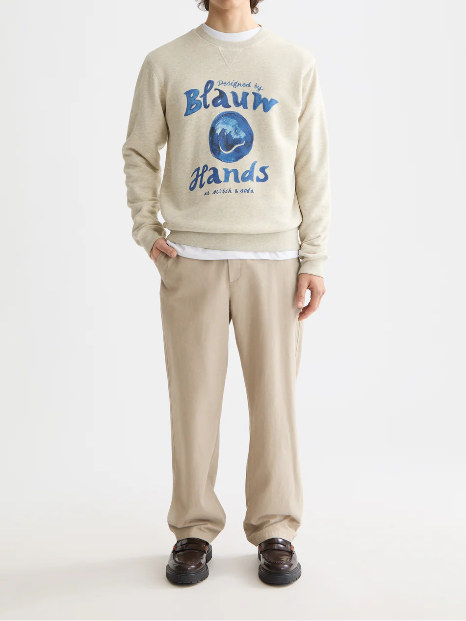Denim washed artwork sweatshirt - Image 2