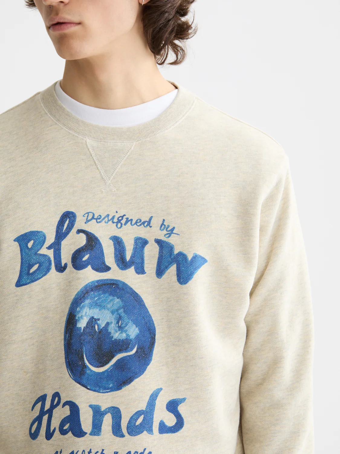 Denim washed artwork sweatshirt - Image 3