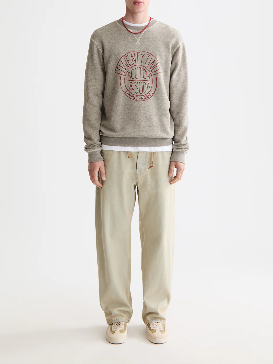 Denim washed artwork sweatshirt - Image 9