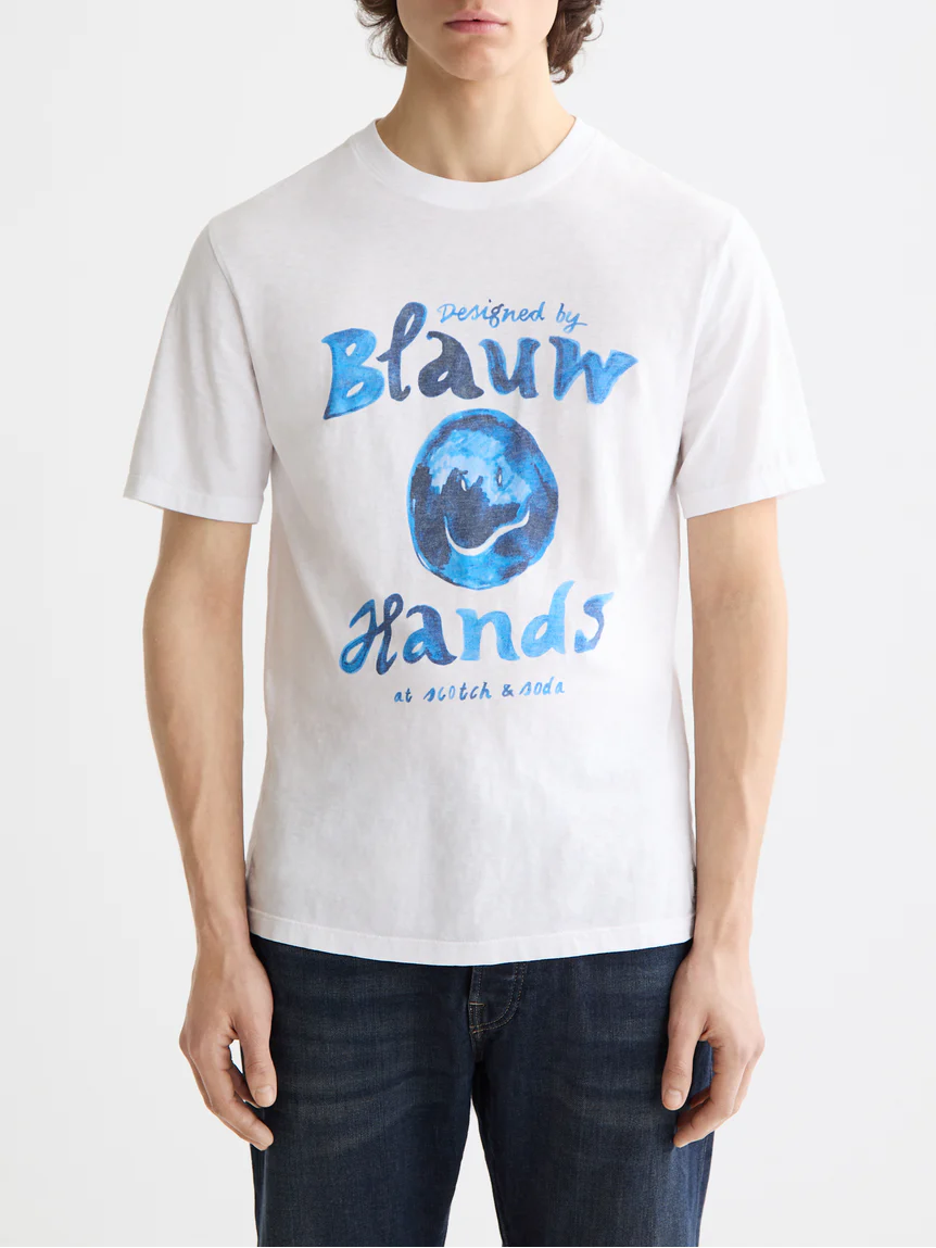 Denim artwork t-shirt