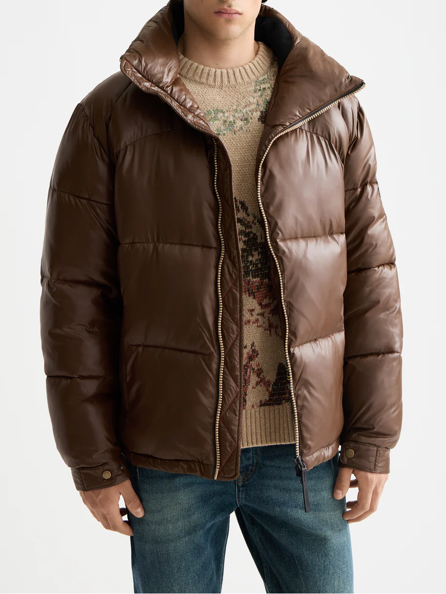 Lacquer puffer jacket
