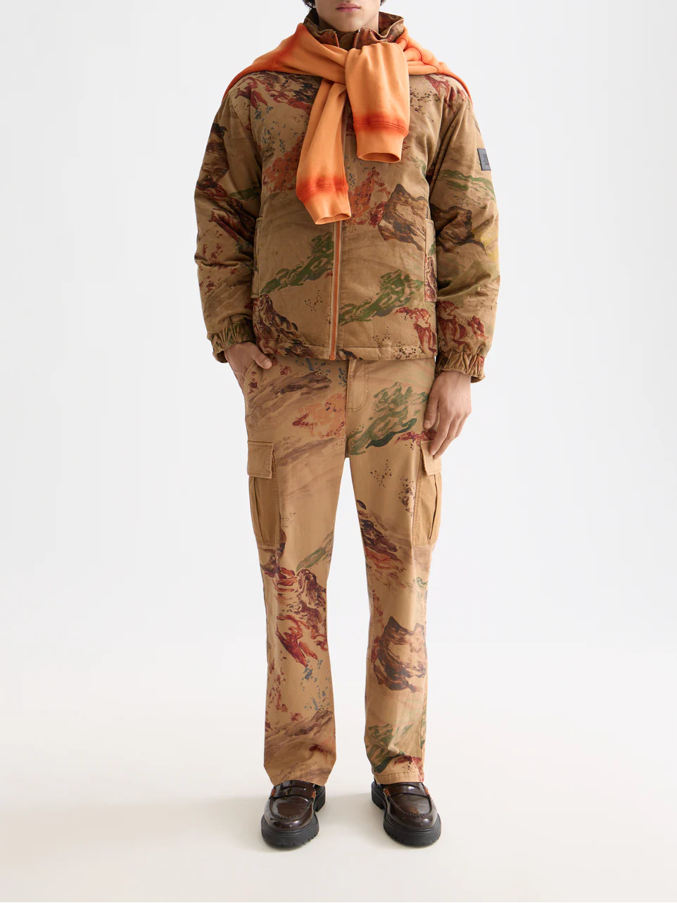 Mountain print corduroy puffer - Image 2