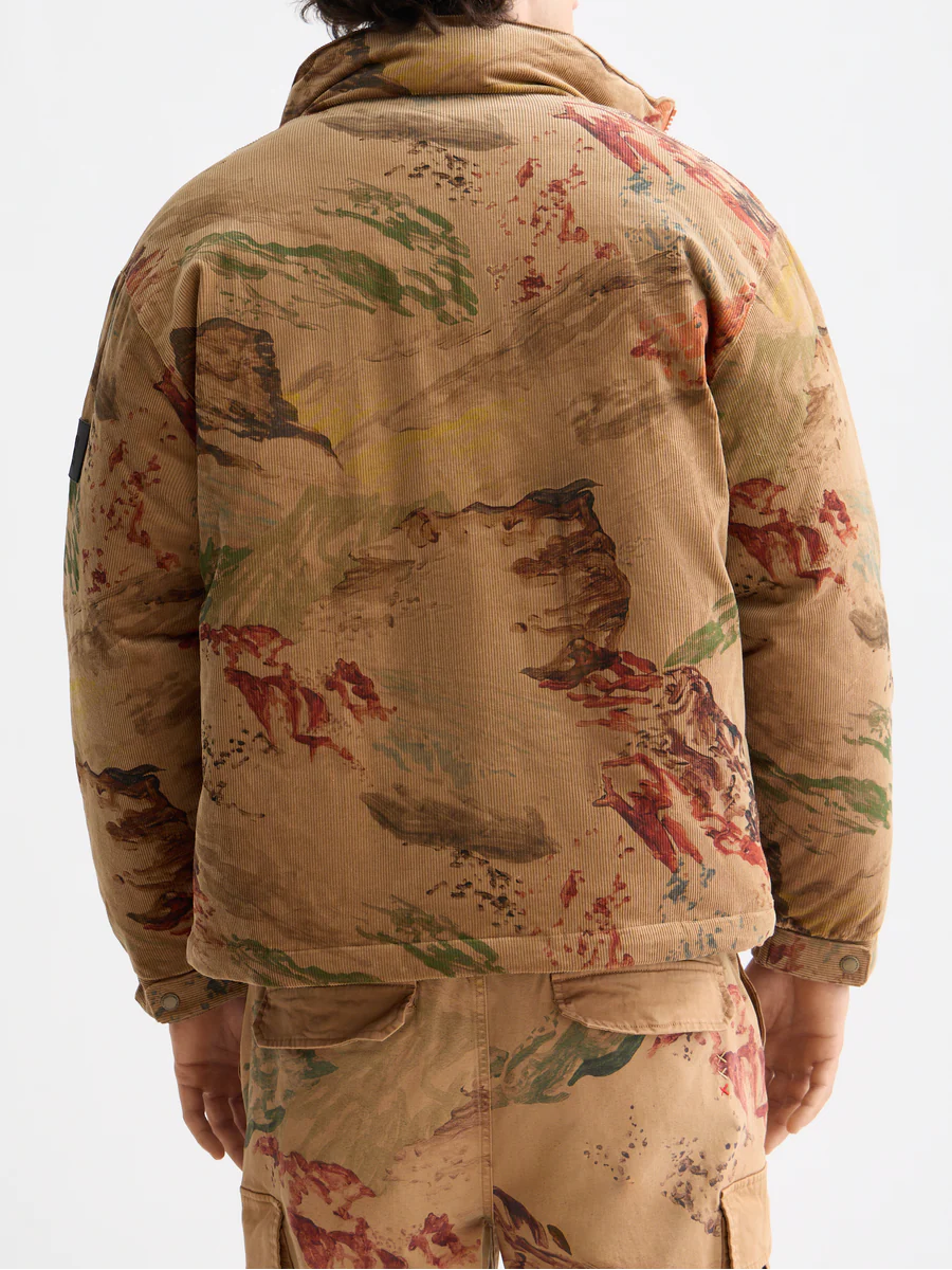 Mountain print corduroy puffer - Image 4