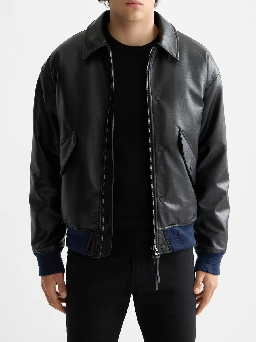 Vegan leather puffer