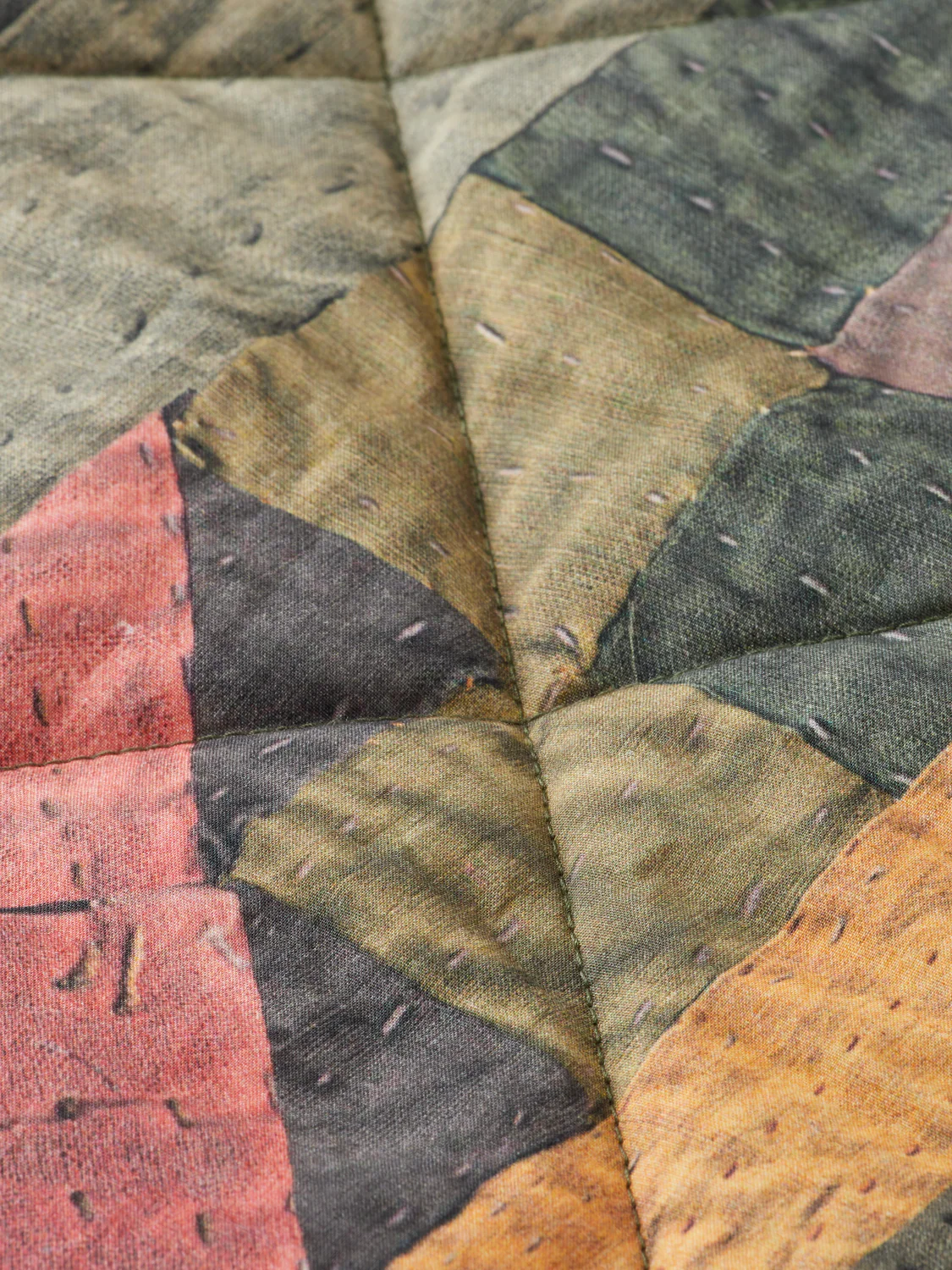 Patchwork mountain print overshirt - Image 7