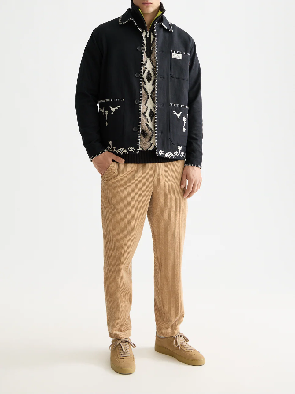 Embroidered cotton-blend worker jacket - Image 2