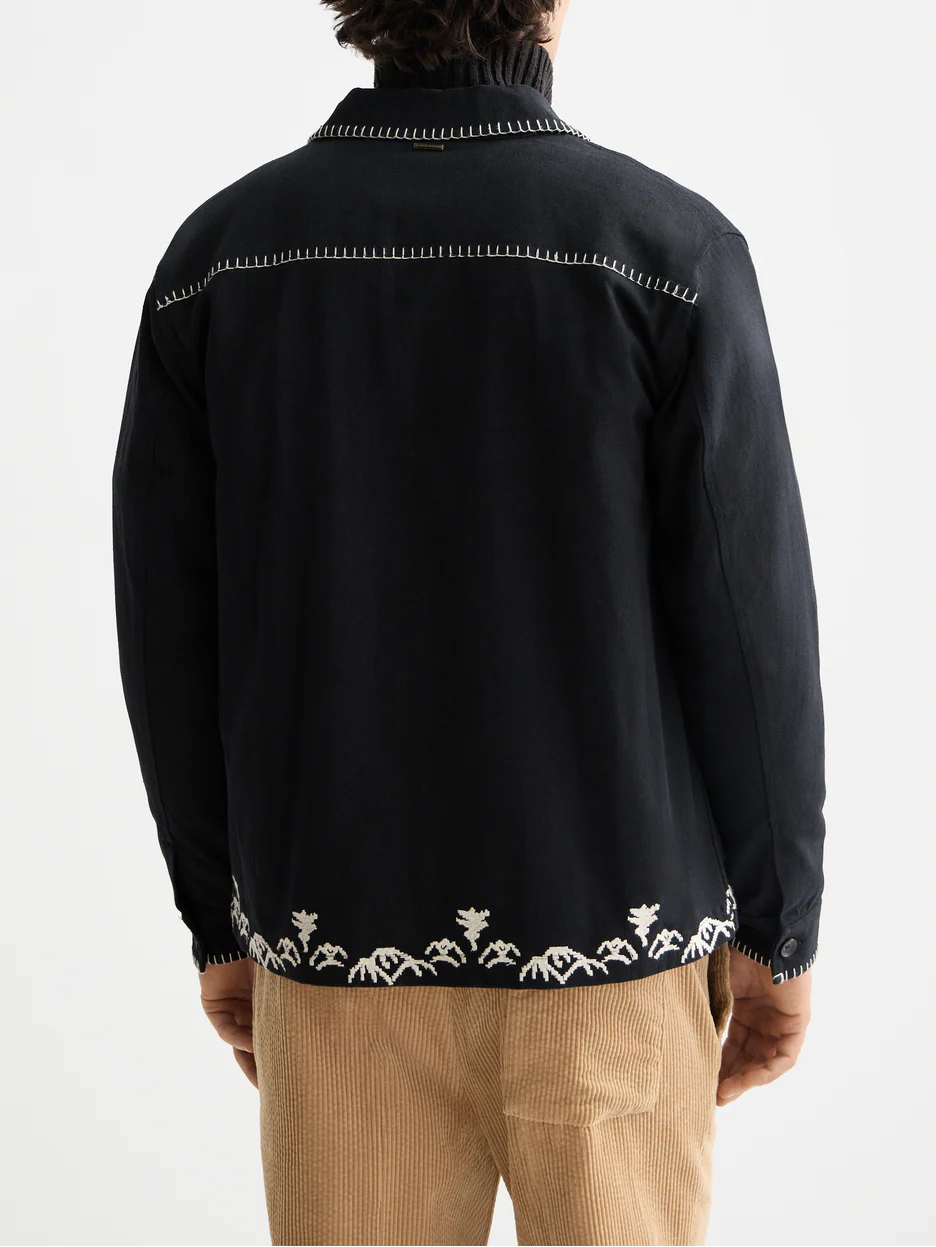 Embroidered cotton-blend worker jacket - Image 4