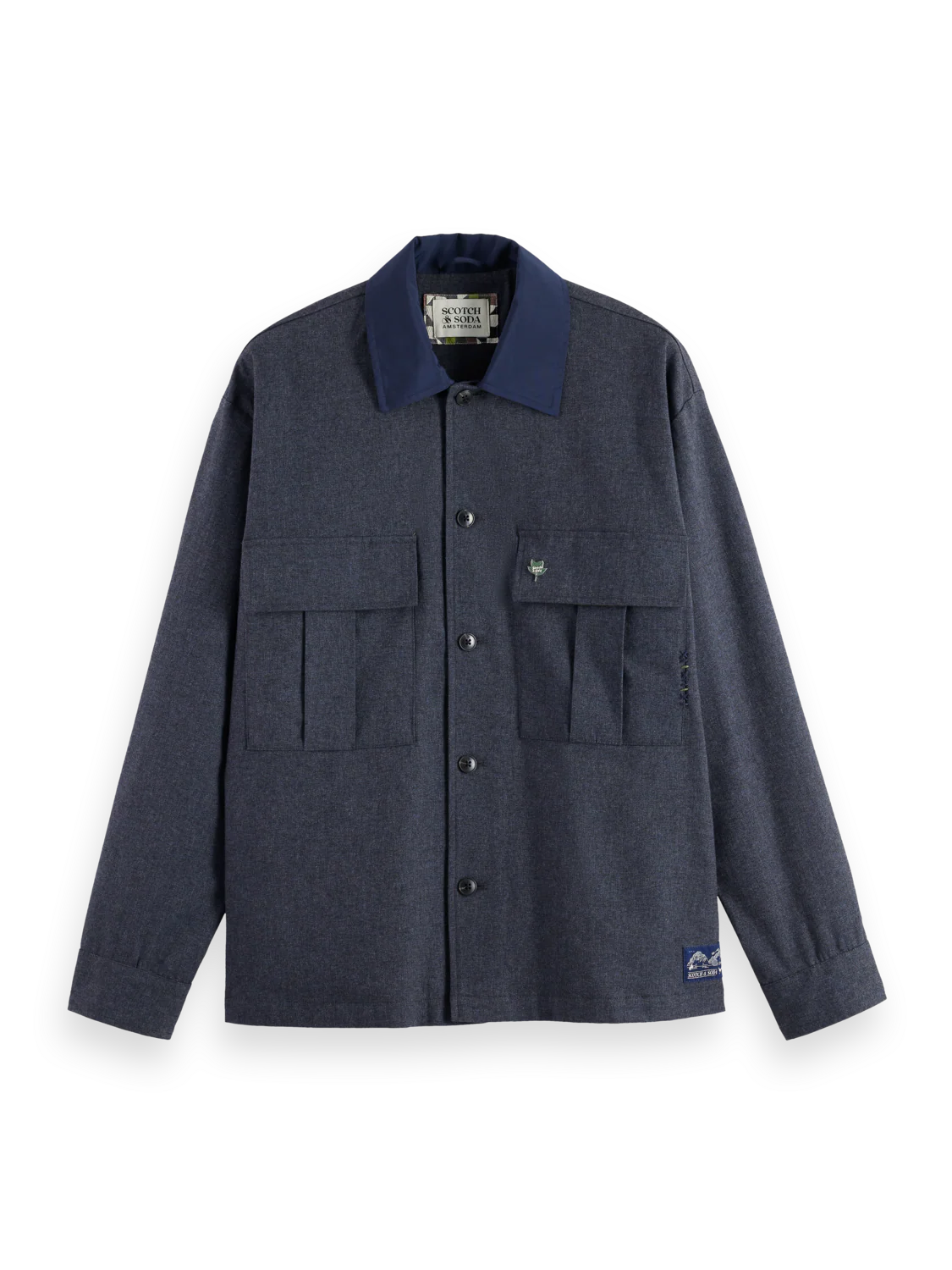 Melange army overshirt - Image 5