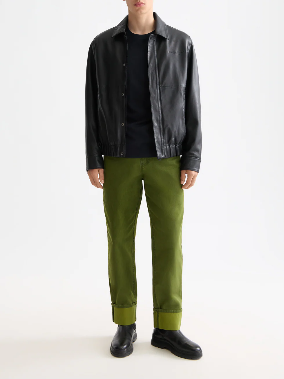 Boxy leather blouson - Image 2
