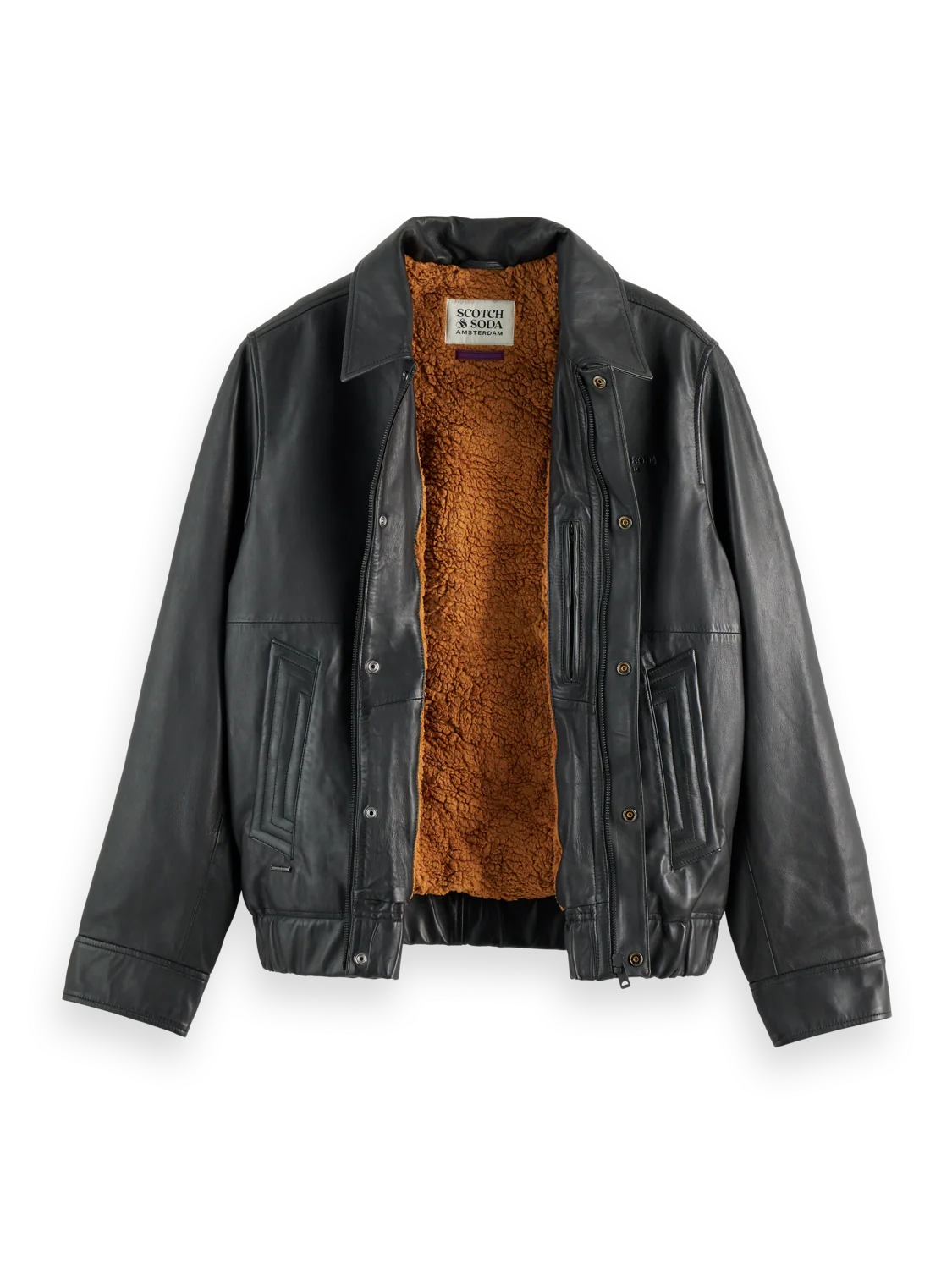 Boxy leather blouson - Image 5