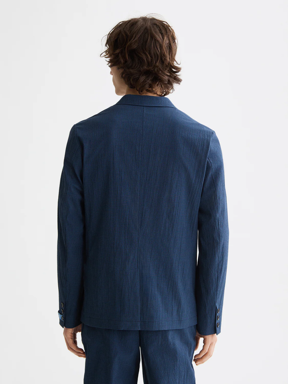 cotton-blend seersucker blazer - Image 4