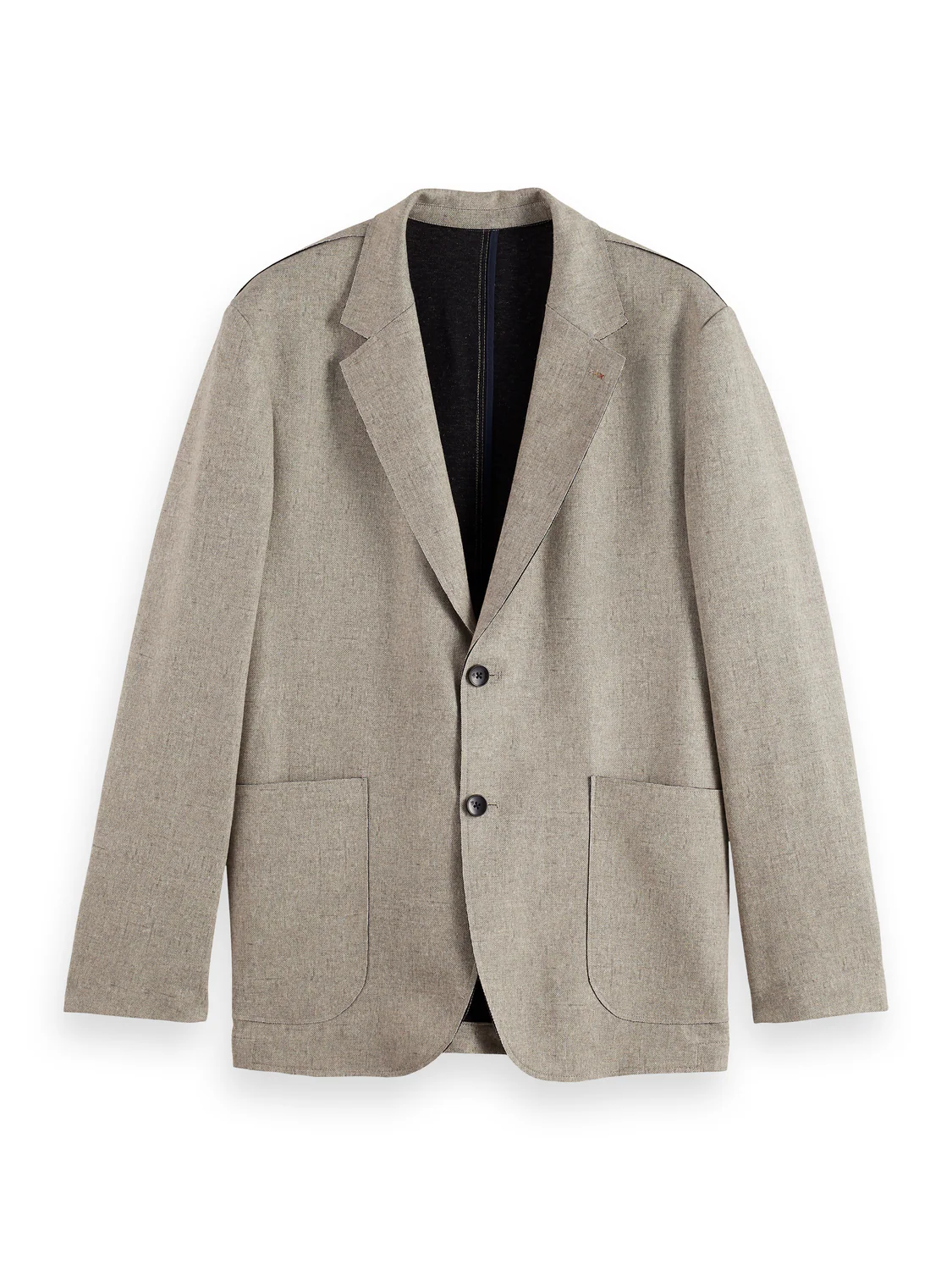 Melange jersey relaxed blazer - Image 5