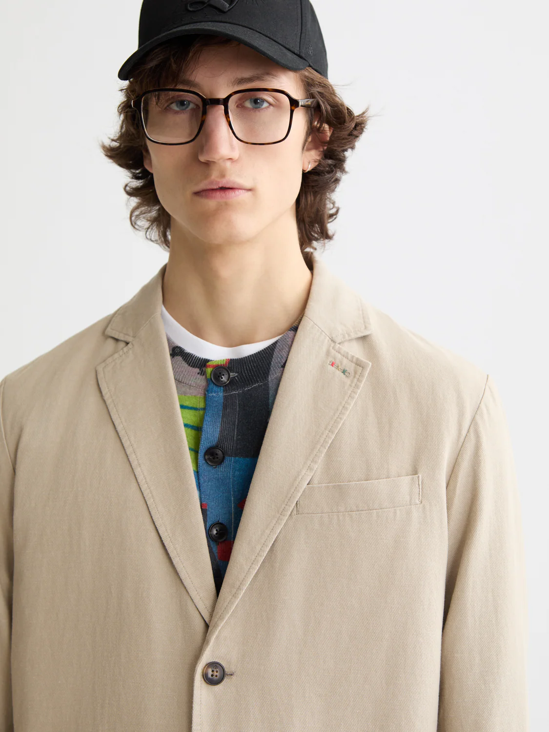 cotton linen twill blazer - Image 3