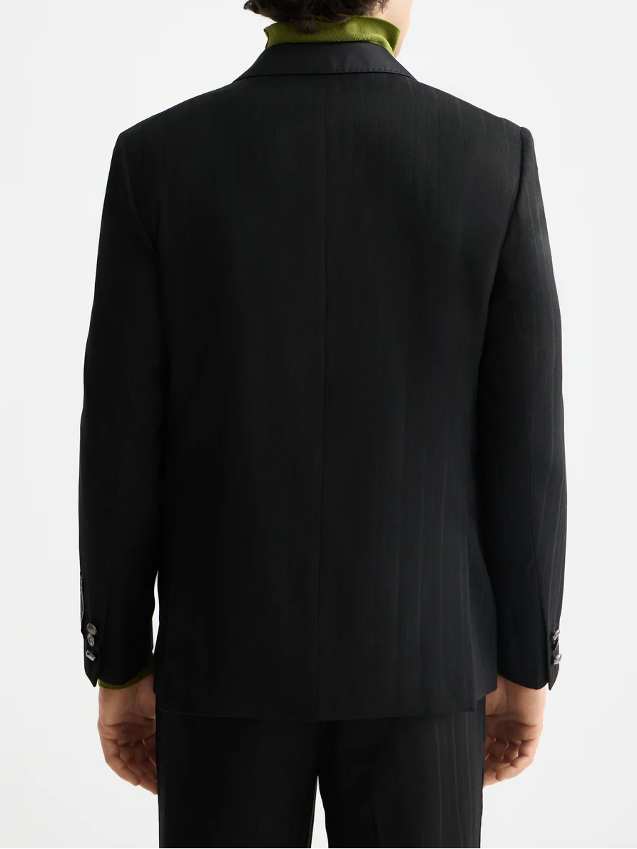 Festive double-breasted stripe relaxed blazer - Image 4