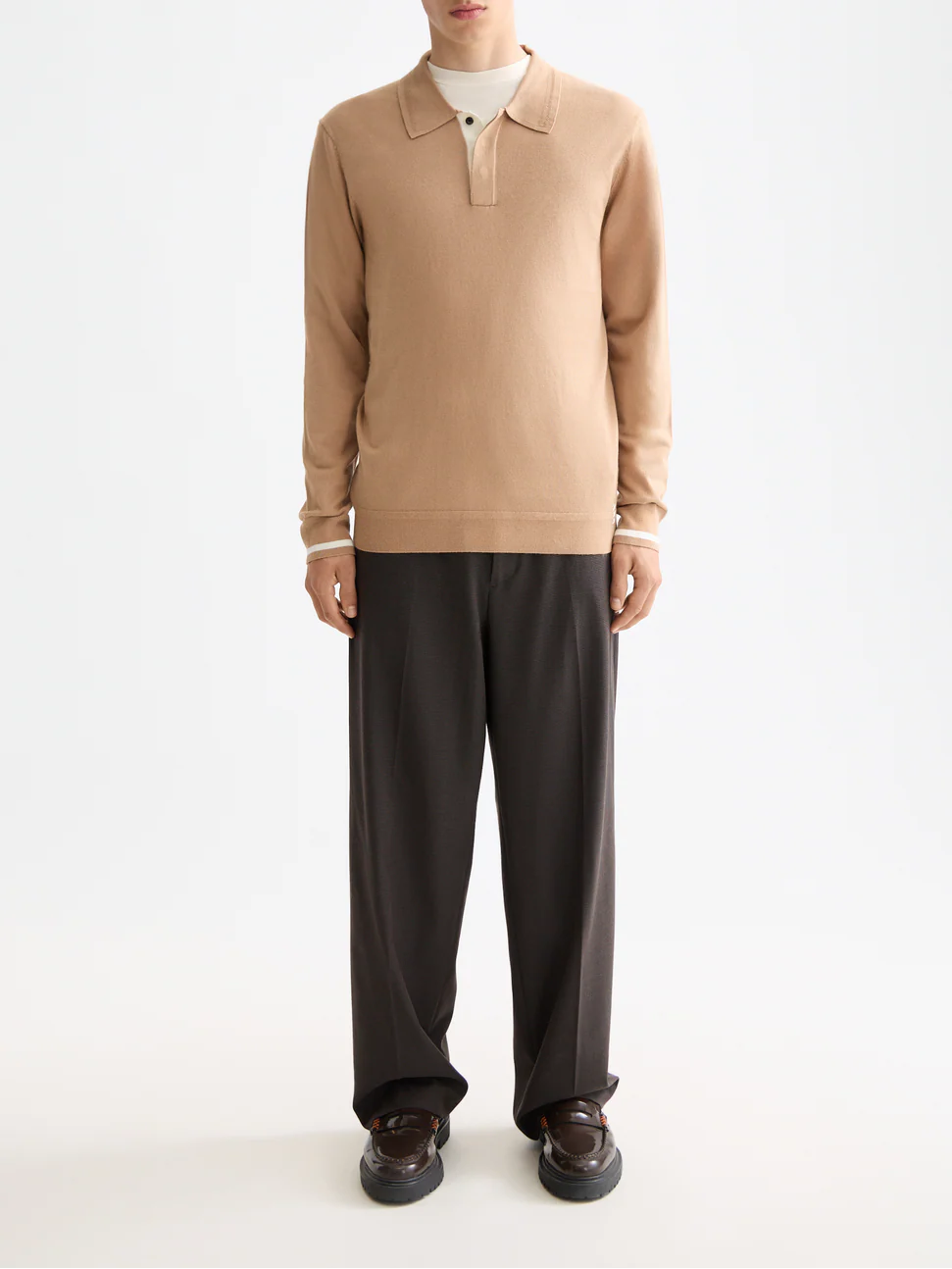 Yarn-dyed cool wool-blend baggy fit chino - Image 8