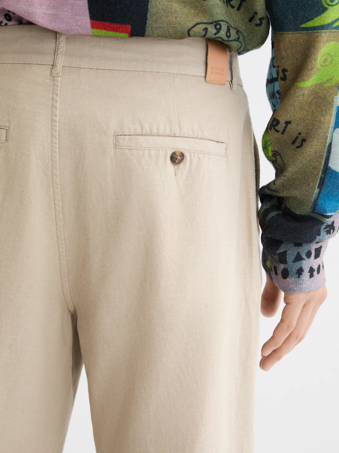 Otis cotton linen twill chinos - Image 3