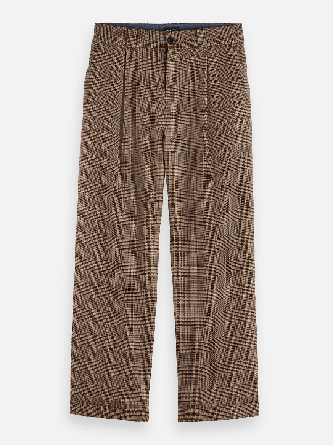 Checkered wool-blend pleated baggy chino - Image 5