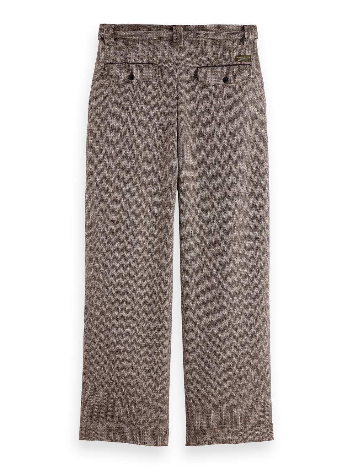 Herringbone yarn-dyed pleated baggy chino - Image 6