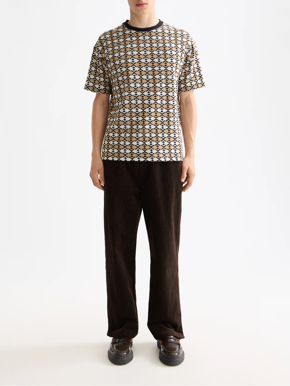 Jacquard corduroy relaxed jogger