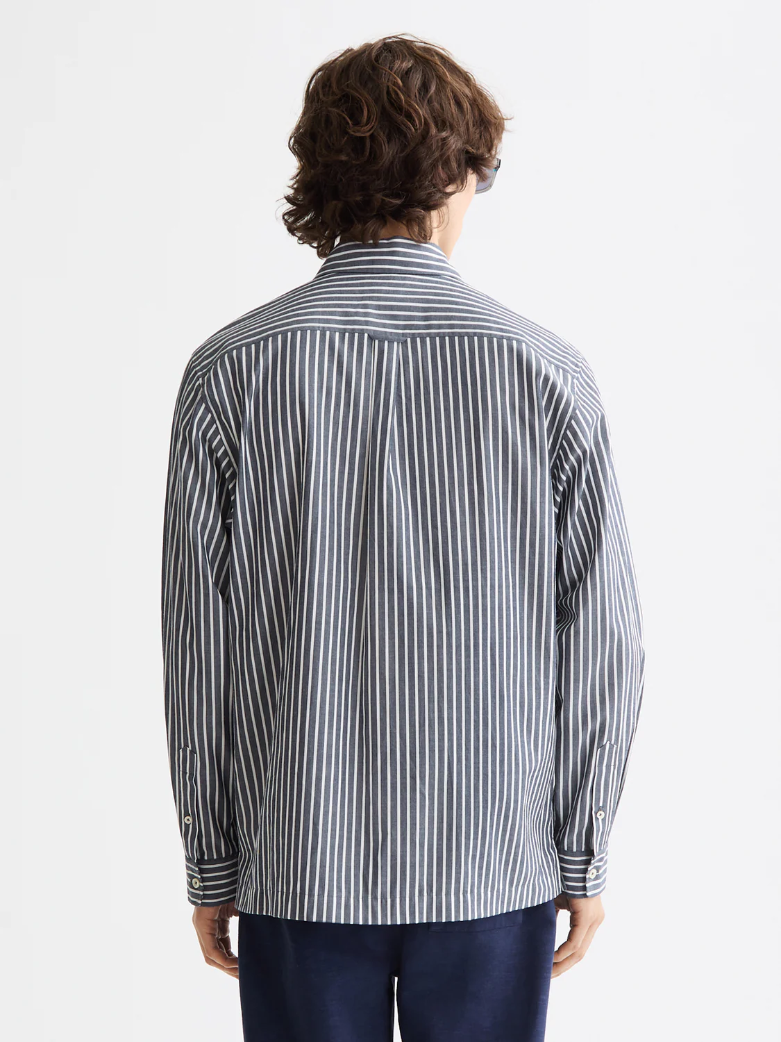 Striped poplin shirt - Image 11