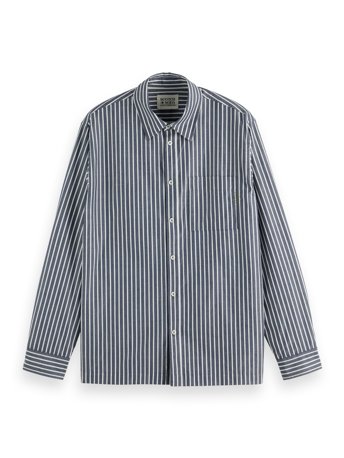 Striped poplin shirt - Image 12