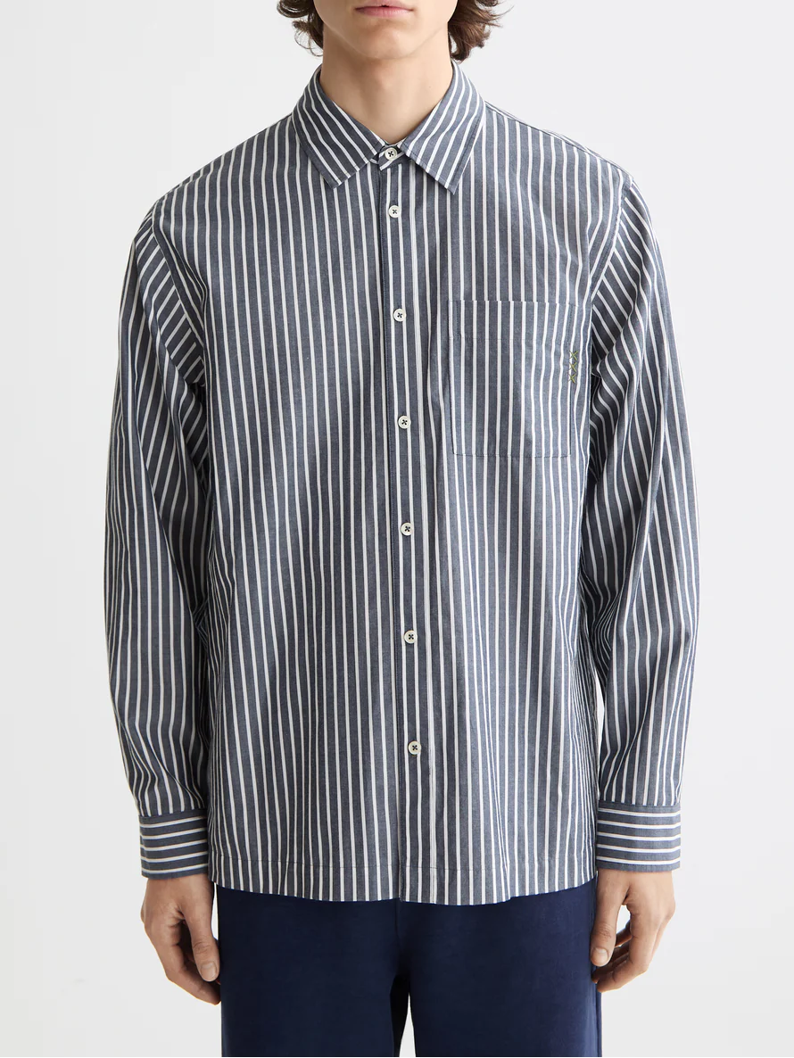 Striped poplin shirt - Image 8