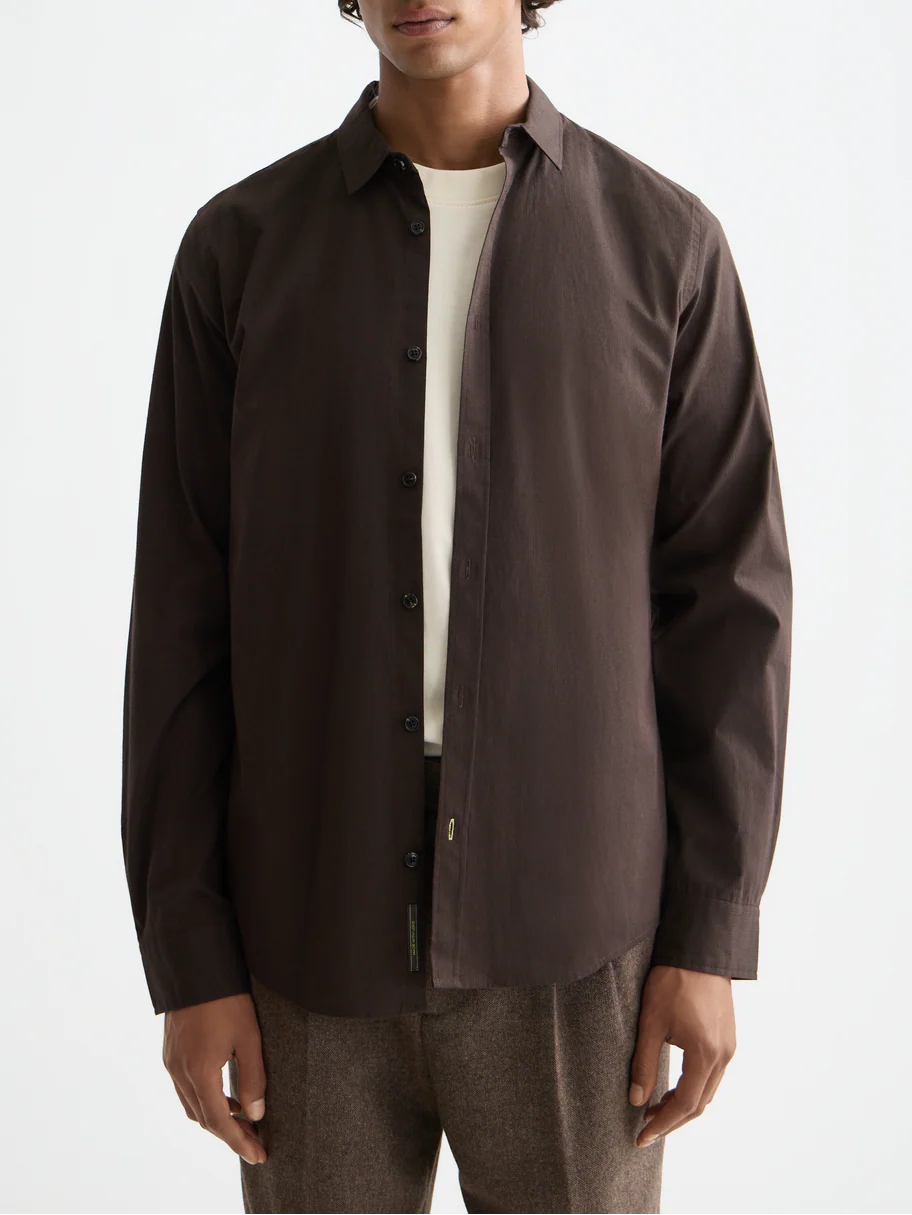 Striped slim-fit poplin shirt