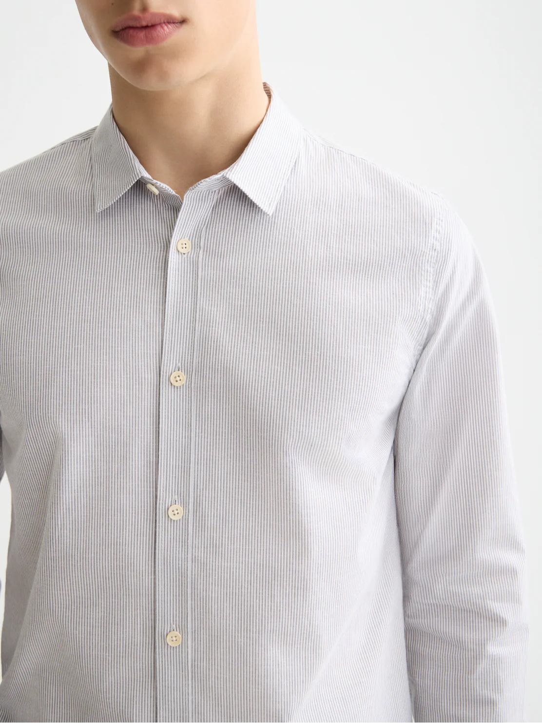Striped slim-fit poplin shirt - Image 10