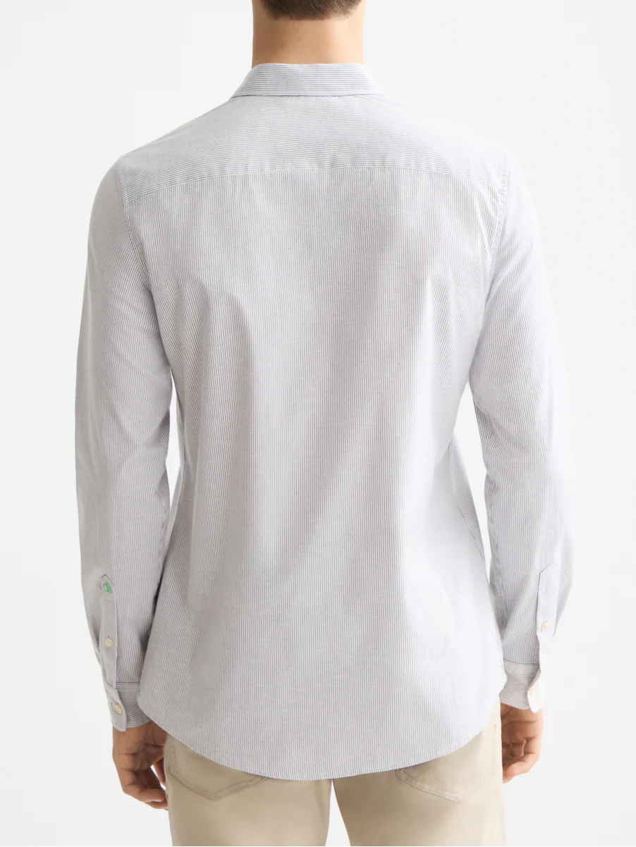 Striped slim-fit poplin shirt - Image 11