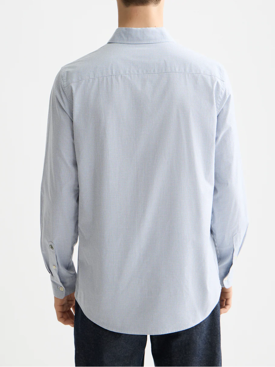 Micro-check poplin shirt - Image 10